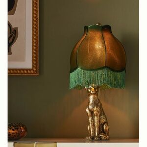 Anthro Gold Leopard Table Lamp
